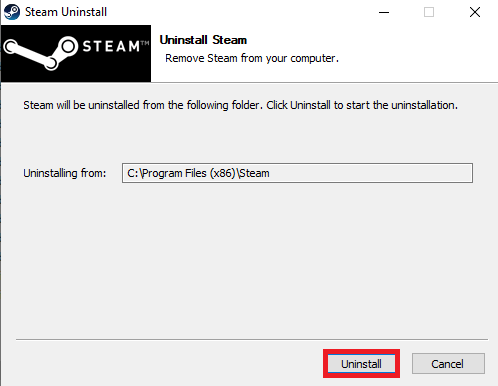 Select the Uninstall button. Fix Steam freezes When Installing Game