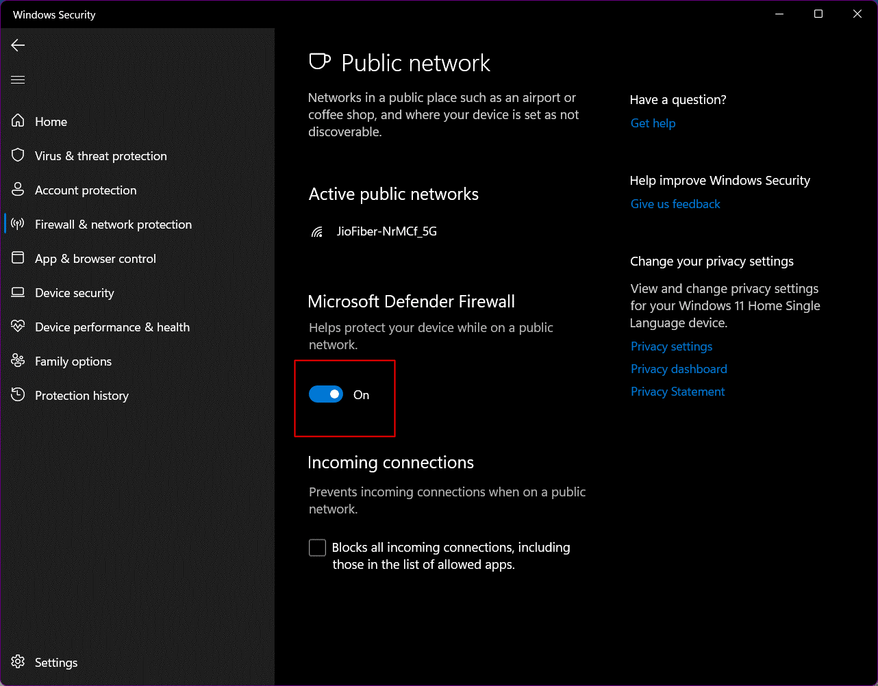 Toggle and turn off the Microsoft Defender Firewall. How to Fix Genshin Impact Stuck on Checking for Updates