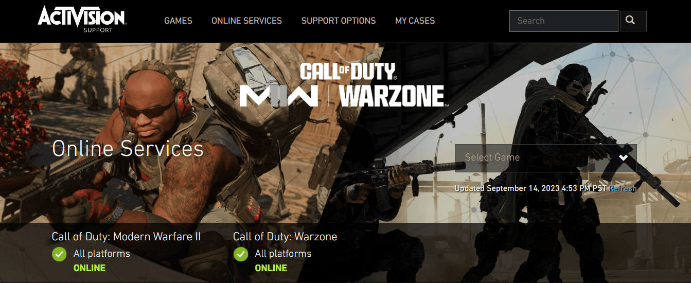 Activision Support's official website | modern warfare 2 invite to party locked