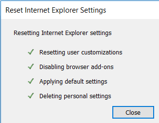 Click on the Reset button present in the bottom | Fix Internet Explorer has stopped working error