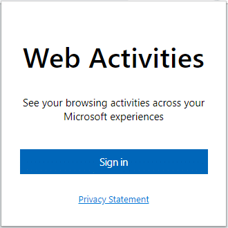 Click on the Web Activities icon that is available on the right side of the Google Chrome address bar