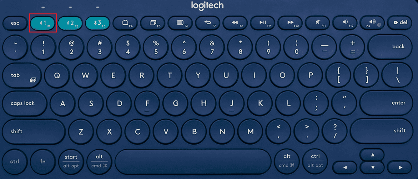 Logitech Bluetooth Keyboard Bluetooth button F1