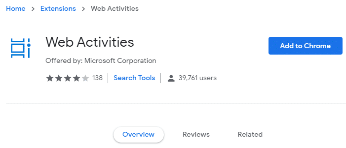 Search for the official Chrome timeline extension called the Web Activities