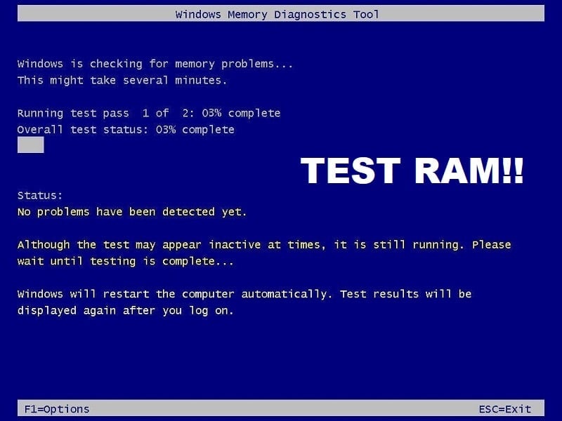 Test your Computer's RAM for Bad Memory