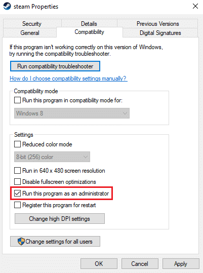 Check the box Run this program as an administrator. Fix Steam games keep crashing Windows 11