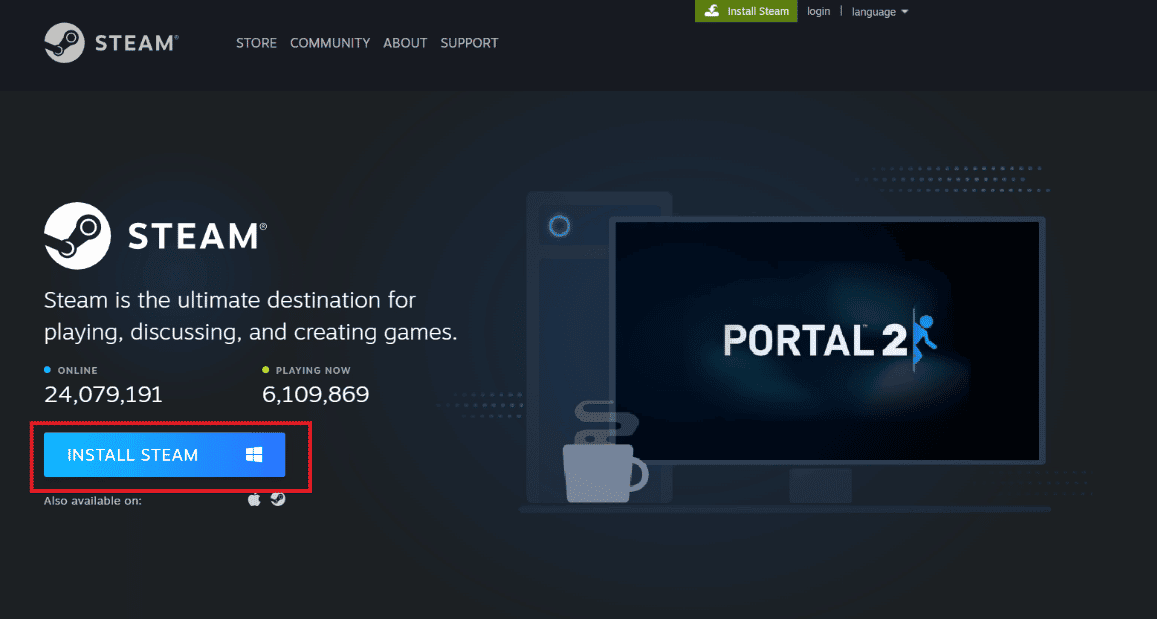 click on Install Steam