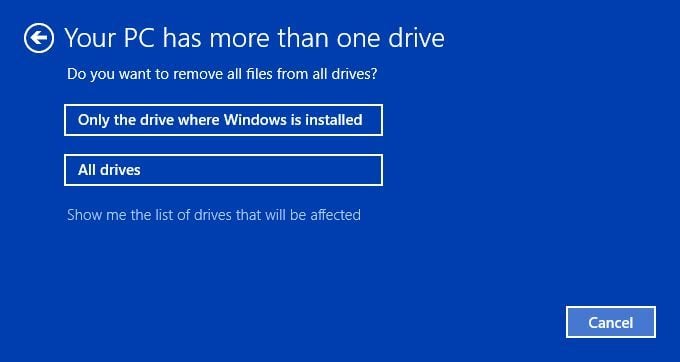click on only the drive where Windows is installed | Fix Can't log in to Windows 10