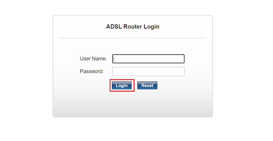 enter login credentials to login to router settings