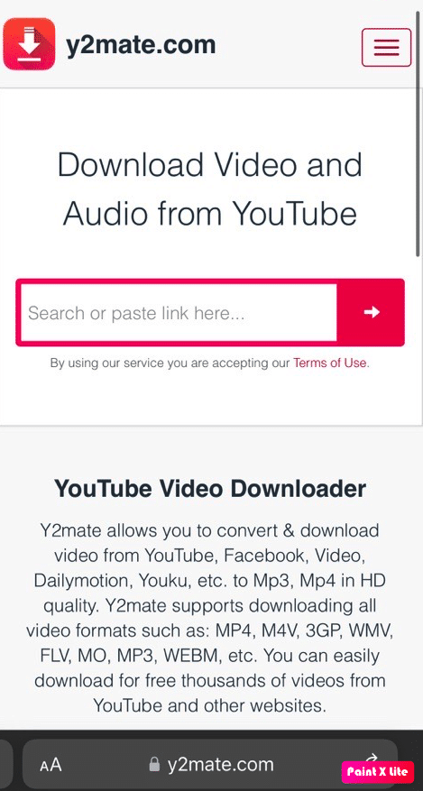 go to y2mate website | How to Download YouTube Videos to iPhone Camera Roll