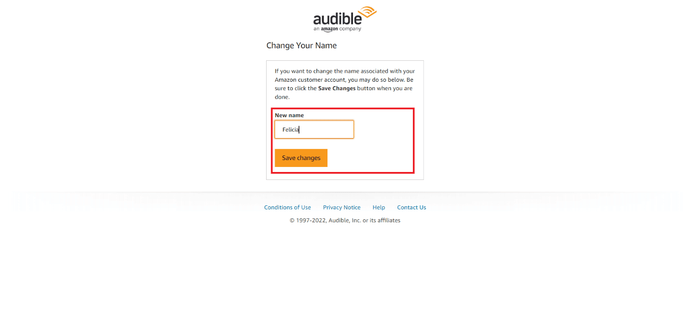 Make the change and click on Save changes | cancel your Audible subscription on your phone