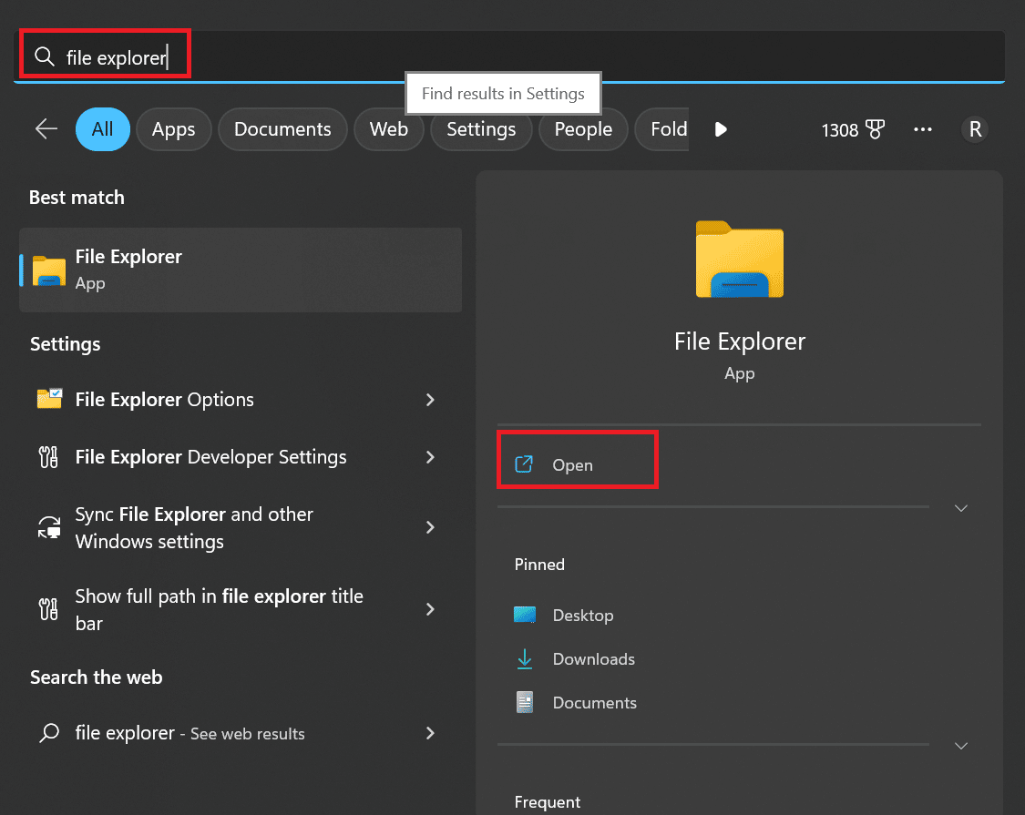open file explorer and click on open. 
