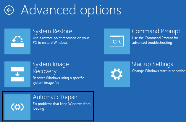 run automatic repair | Fix Windows 10 Login Problems