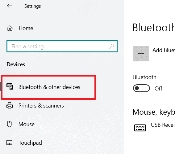 Select Bluetooth and other devices