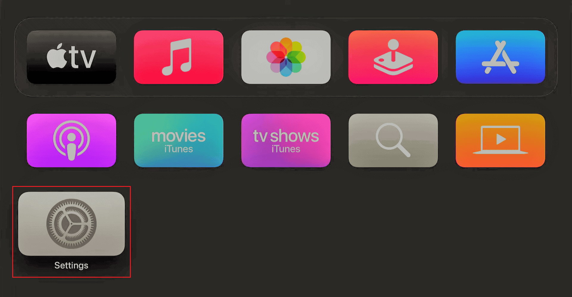 select settings in apple tv | peacock not working on firestick