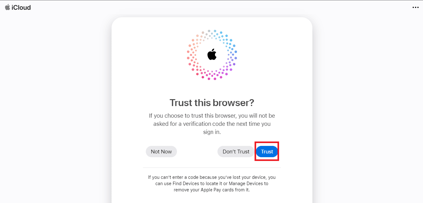 Select Trust option.