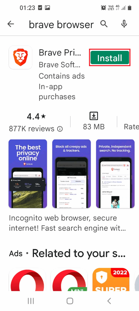 Tap on the Install button to install the Brave Private web browser app. Fix Samsung Internet Keeps Opening