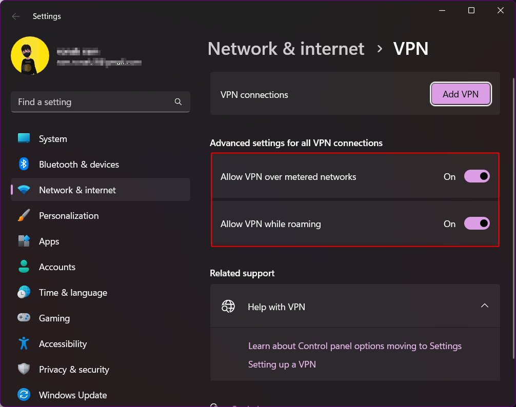 Toggle off to disable the following under Advanced settings for all VPN connections. How to Fix Genshin Impact Stuck on Checking for Updates