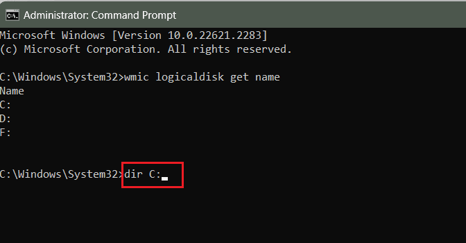 type the following command to find the drive with the Windows folder | error 50 DISM