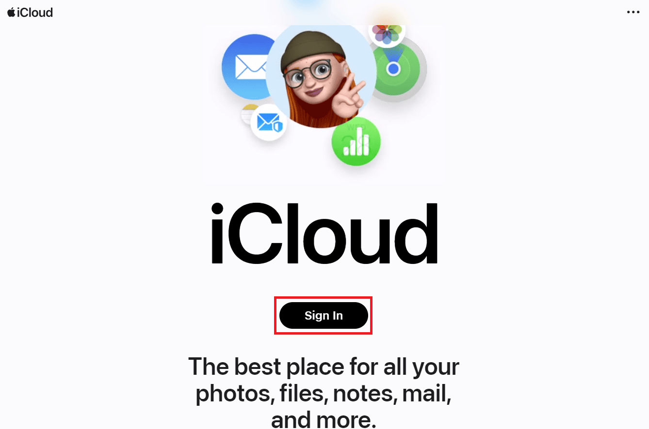 Launch the iCloud website on any web browser and Sign In using your credentials