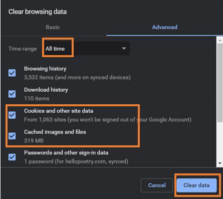 Select the Clear Browsing Data (or Clear Recent History) option. | Facebook not loading=