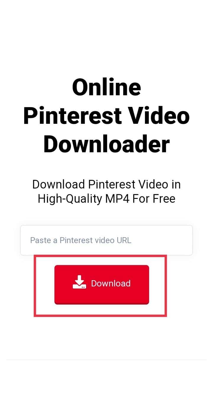 Tap on Download | How to Download Videos from Pinterest on Android Phone