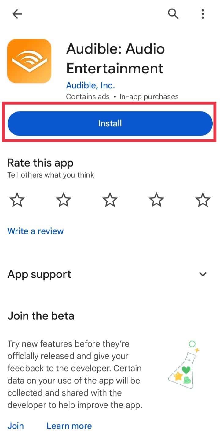 tap on Install